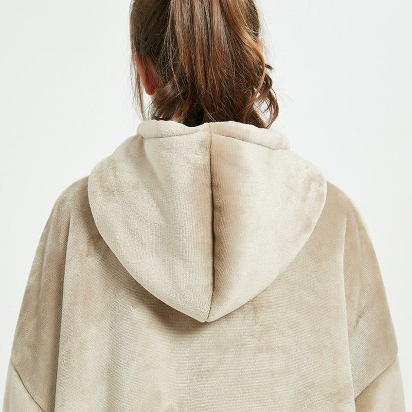 Snuggle Blanket Hoodie | Beige Blanket Hoodie | THE COORIES